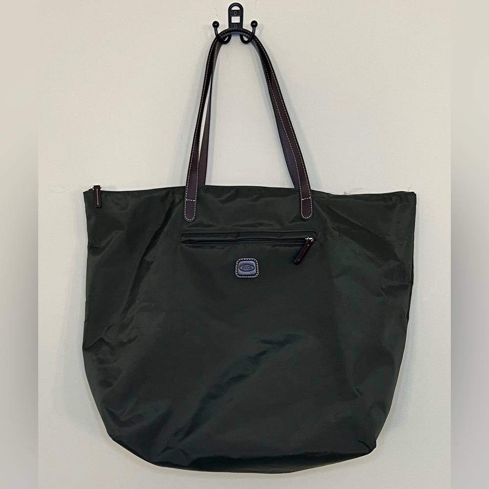 Bric’s Dark Green Nylon Tote Bag